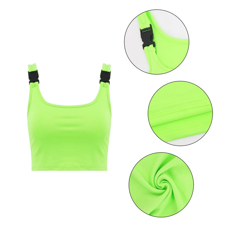 Mocure Sexy Neon Sleeveless Rave Crop Tops Trendy Colored Tank Bustier Top for Club Festival Party - Image 5
